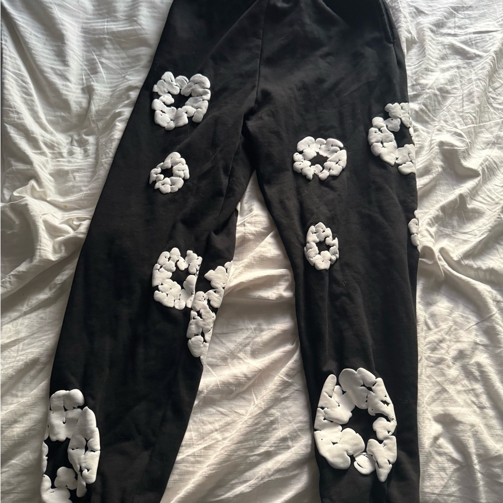 Black and White Patterned Sweatpants